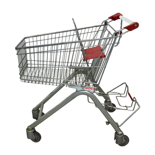 Einkaufswagen WANZL ELA75 mit rotem Kindersitz & Pfandsystem