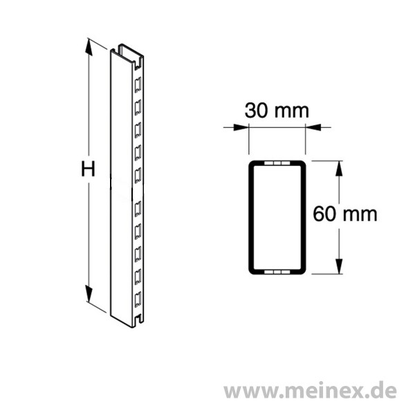 Säule Tegometall - 6x3cm - 2-seitig