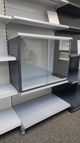 Regalvitrine für Ladenregale - RAL 7016
