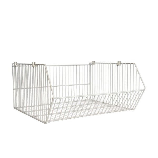 Stacking basket - width 620 mm - white