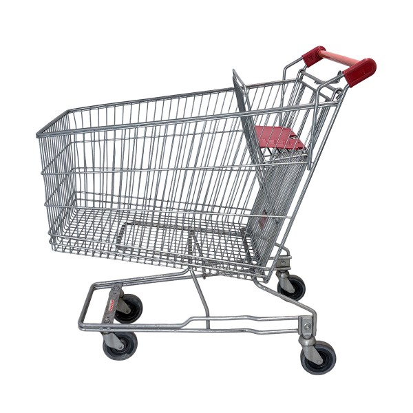 Einkaufswagen Caddie - 180 Liter - Kindersitz und Griffenden rot