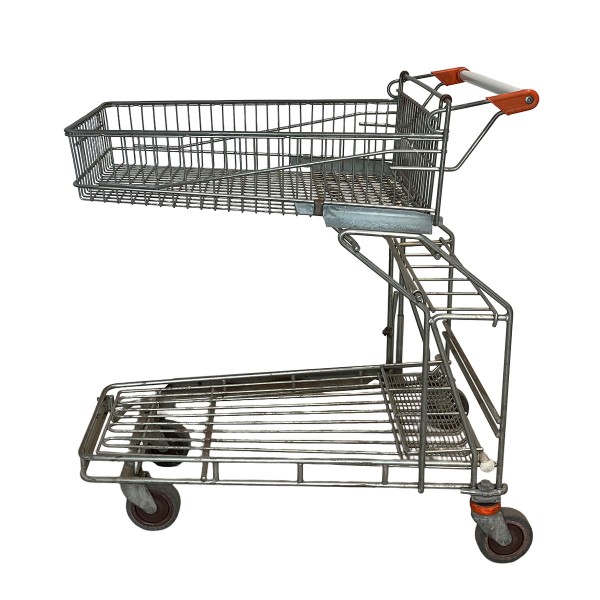 Garden center trolley / DIY store trolley WANZL - handle ends orange