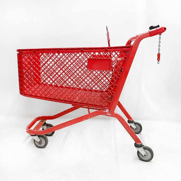 Shopping trolley - 180 liters - painted red