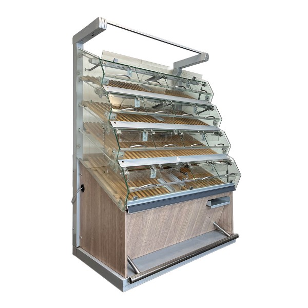 Brotregal / Bake-Off-Station - 16 Fächer