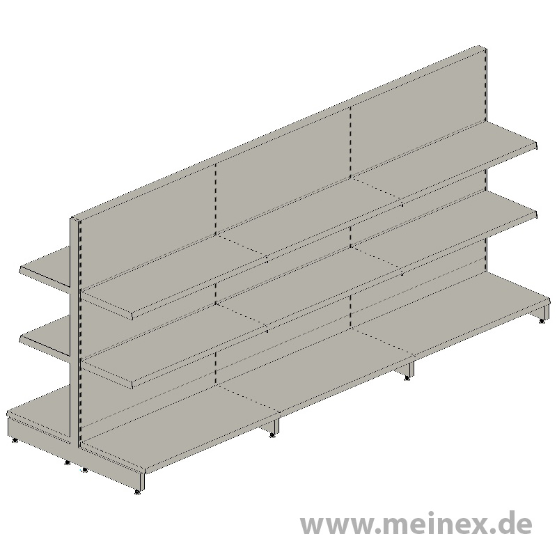 Tegometall Gondelregal 5 Meter – Ladenregal / Verkaufsregal Aus Zweiter Hand, Top Zustand