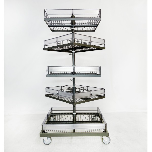 Sales stand / goods carrier - mobile - 5 levels