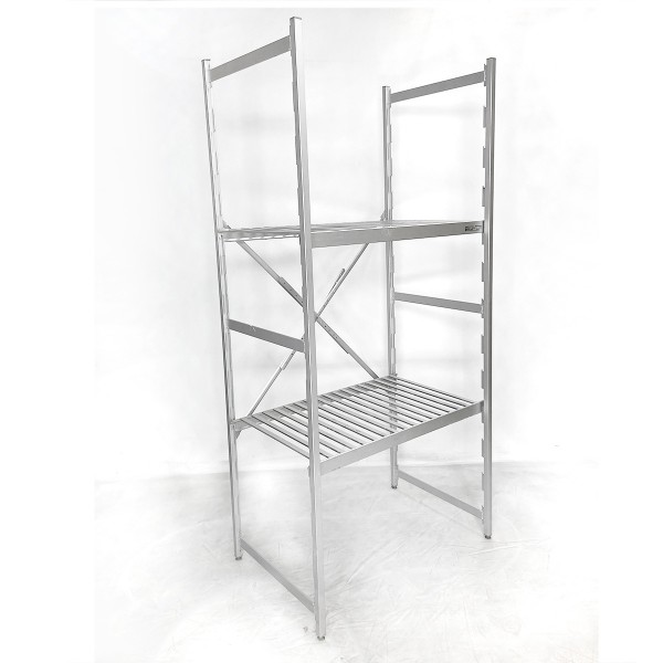 Metal shelving with two shelves - 900 mm
