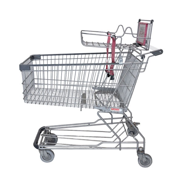 Shopping cart WANZL D155 RC - baby safe with rounded corners - painted gray