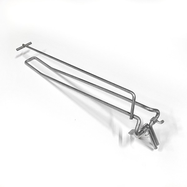 Perforated wall hooks / double folding hooks with label holder - length 300 mm