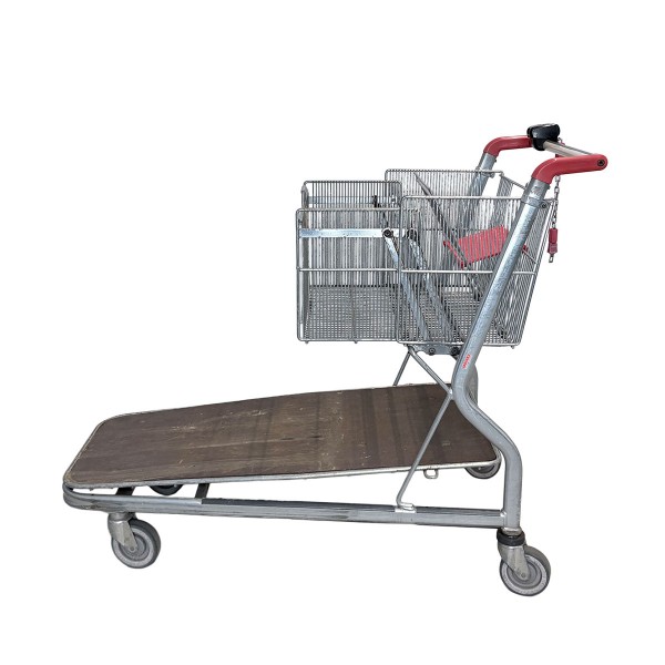 Transportwagen | Plattformwagen WANZL MUC 400 - Kindersitz rot - Pfandsystem