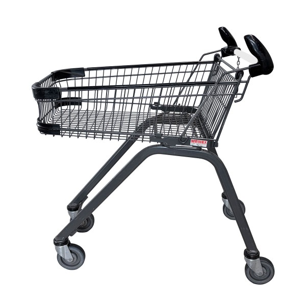 Shopping Cart Wanzl Light 70 - Deposit Lock - Dark Grey Coated - Horn-style Handles