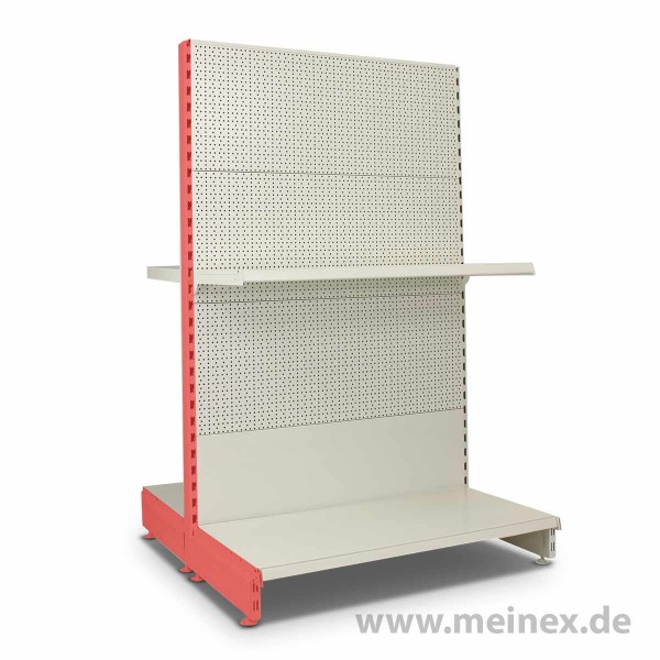 Lochwandgondel / Gondelregal mit Lochwand Tegometall - 1 Fachboden