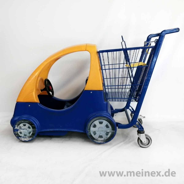 Kindereinkaufswagen Fun Mobil 80 - blau / gelb - gebraucht