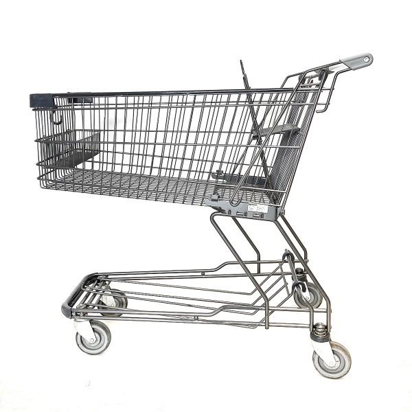 Shopping cart WANZL D155 RC - painted gray - without deposit lock