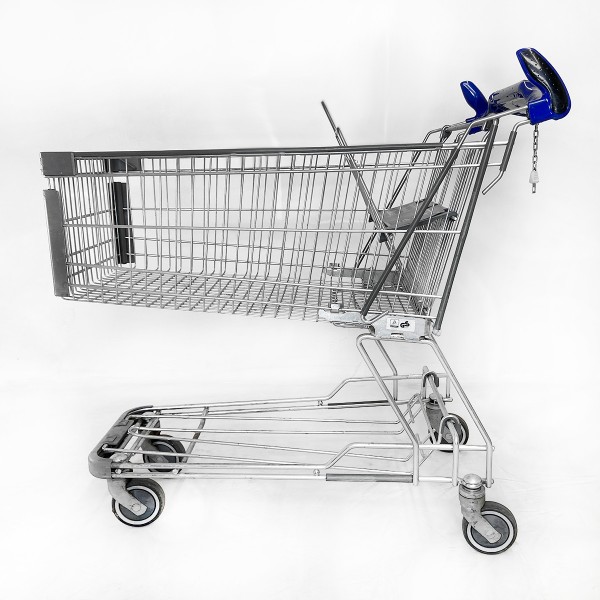 Shopping trolley Geck GE 155 BT - deposit lock - blue promotional handle
