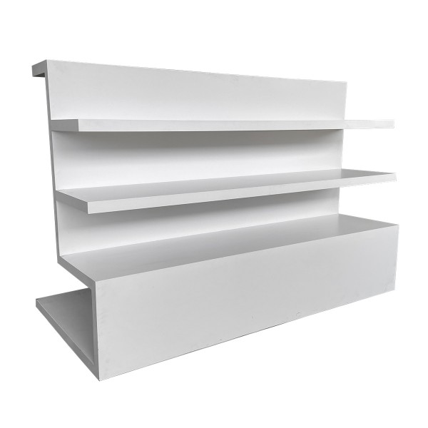 Display shelf - white - 2100 mm - lighting