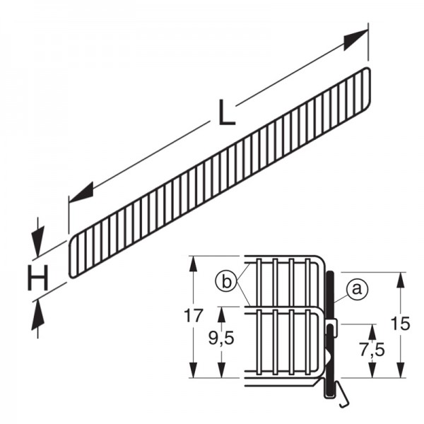 Frontgitter (verzinkt-glanz) - Tegometall