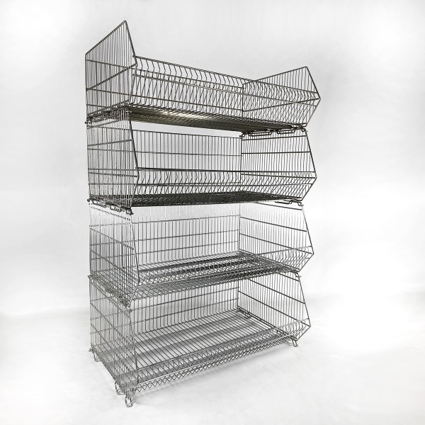 Stacking basket WANZL KMF - set of 4 - width 1140 mm