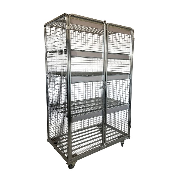 Sicherheitsschrank von Wanzl auf Rollen