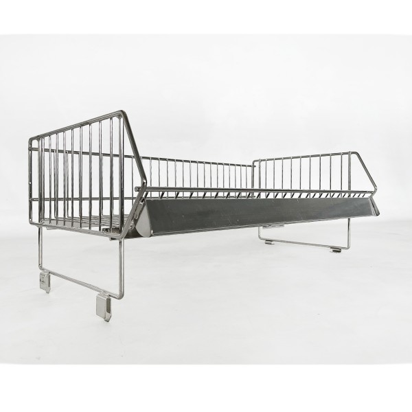 Attachment platform for rummaging table / action table made of solid chrome - 800 mm - on feet