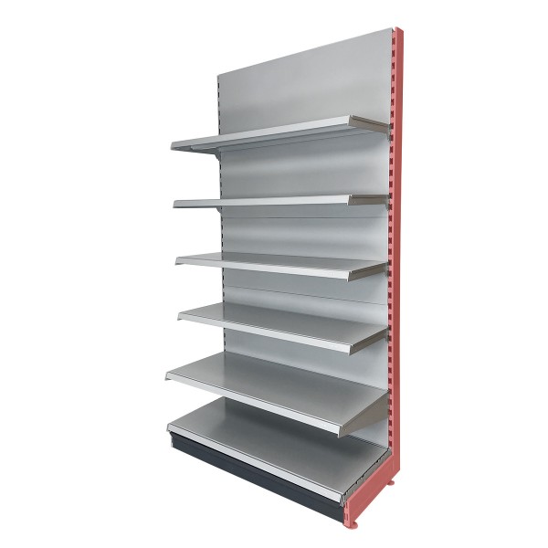 Wall shelf eden - white aluminum - with 5 shelves