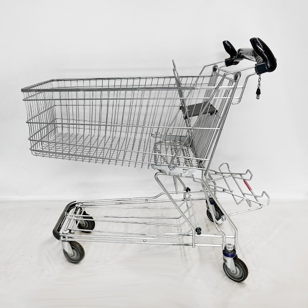 Shopping cart WANZL D155RCA - child seat gray - horn handles