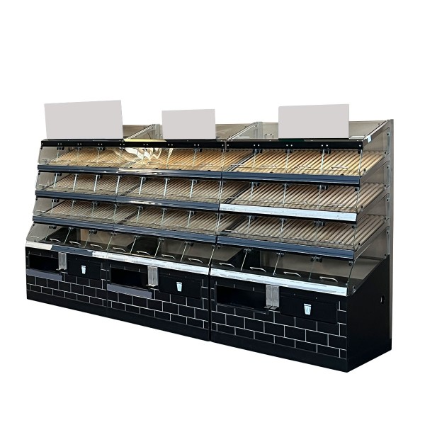 Bread rack / bake-off station - set of 3 - 48 compartments