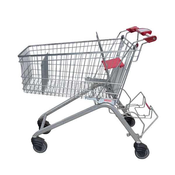 WANZL ELX130 Shopping Cart - Red Child Seat - Coin Lock - Used
