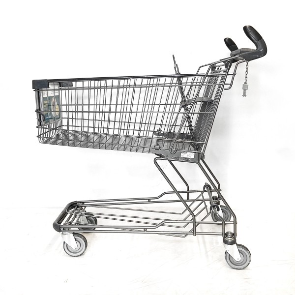 Shopping cart WANZL D155 RC - painted gray - horn handles