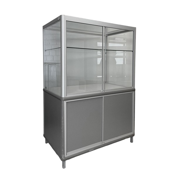 Glass display cabinet with safety glass - width 1,220 mm