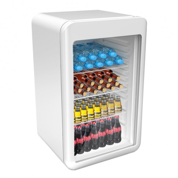 Minibar-Kühlschrank Weiß - 113 Liter - mit Glastür