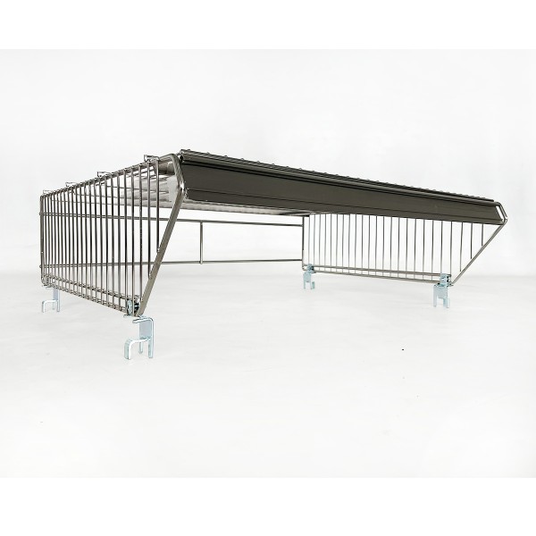 Attachment platform for rummaging table / action table made of solid chrome - 800 mm