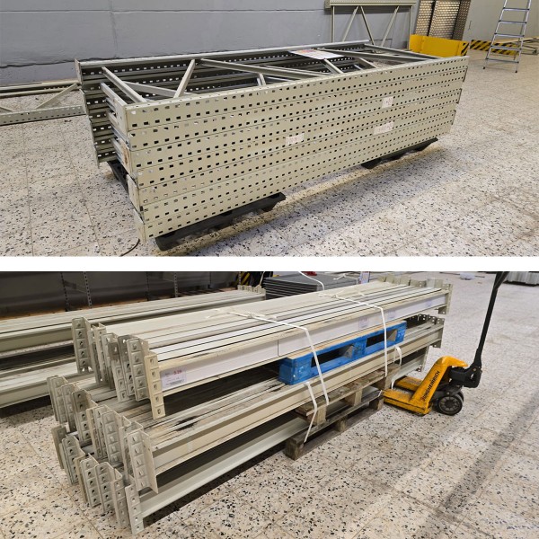 Beams and uprights for Galler Omega pallet rack