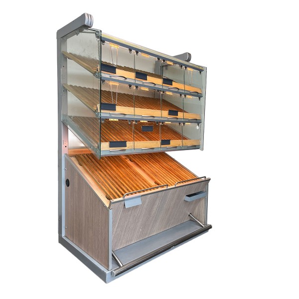 Brotregal / Bake-Off-Station - 16 Fächer