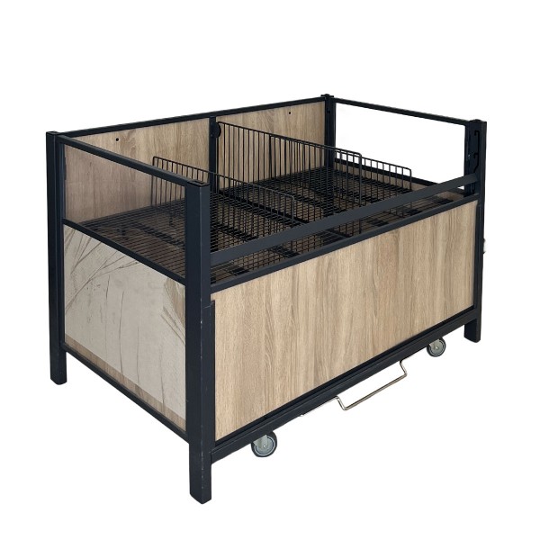 Wühltisch / Aktionstisch mit Holzdekor hell - 125x88 cm - gebraucht