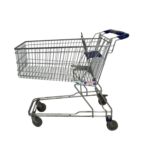 WANZL D155RC-S Shopping Cart – Blue Child Seat – Advertising Handle