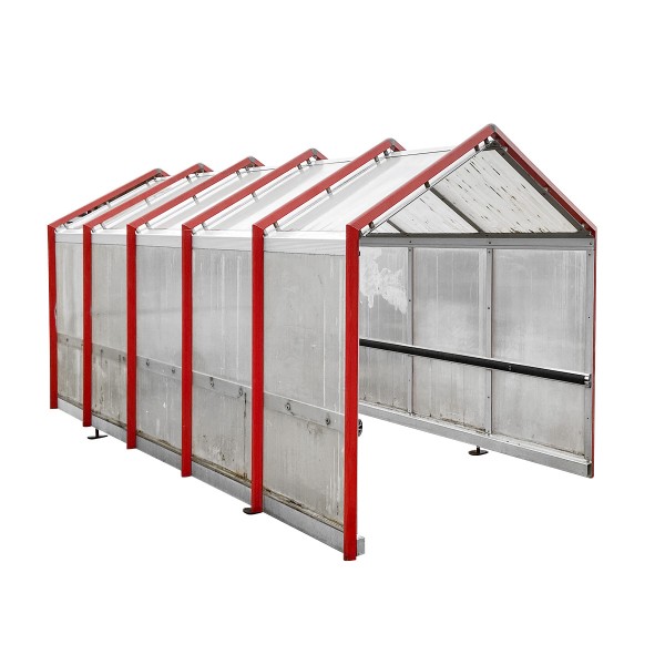 Einkaufswagenbox 2300 mm - rot