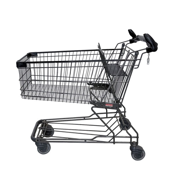 WANZL D155RC35 Shopping Cart – grey lacquered – deposit system