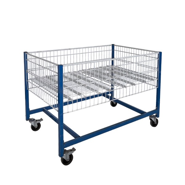Promotional table / display table - 1200x800mm - blue frame