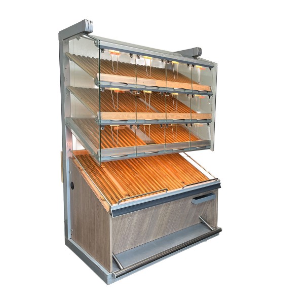 Brotregal / Bake-Off-Station - 12 Fächer - fahrbar