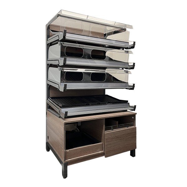 Bread rack / bake-off station - 4 compartments