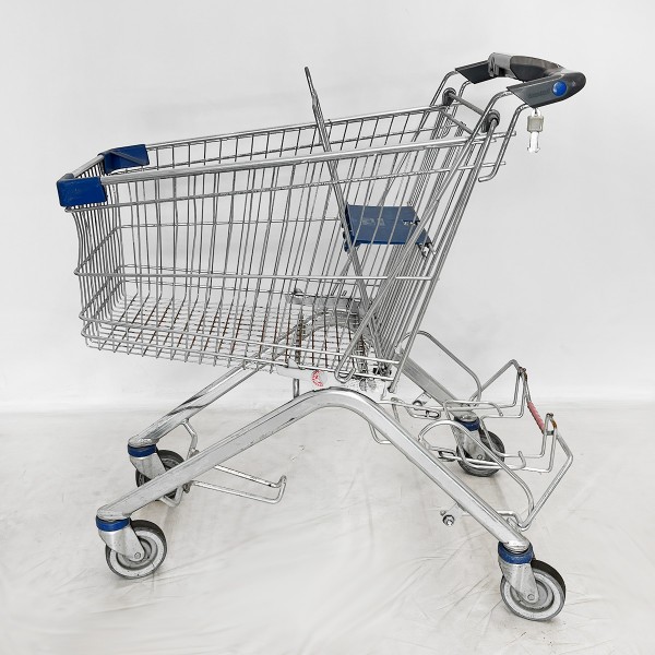 Shopping cart WANZL ELX 90 - child seat blue - deposit lock