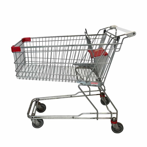 WANZL D155RC shopping trolley with coin lock and red child seat