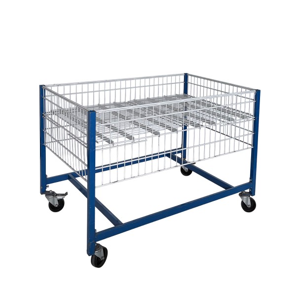 Promotional table / display table - 1200x800mm - blue frame