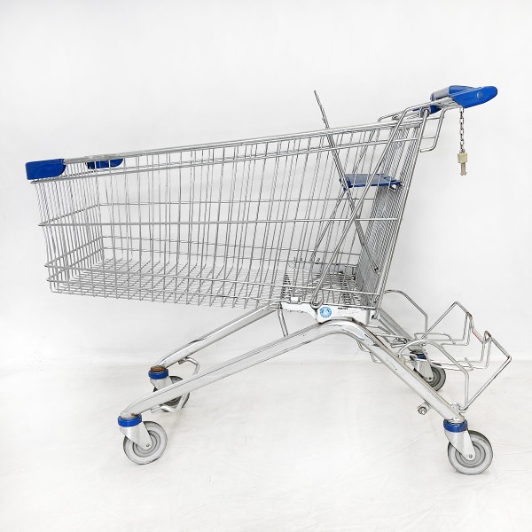 Shopping trolley WANZL ELX 248 - child seat blue - deposit lock
