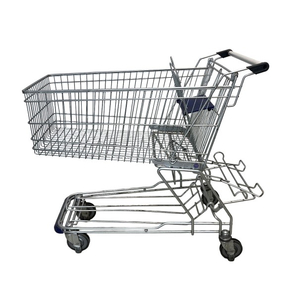 Shopping cart WANZL D155RCA-F - moving walkway castors - child seat blue