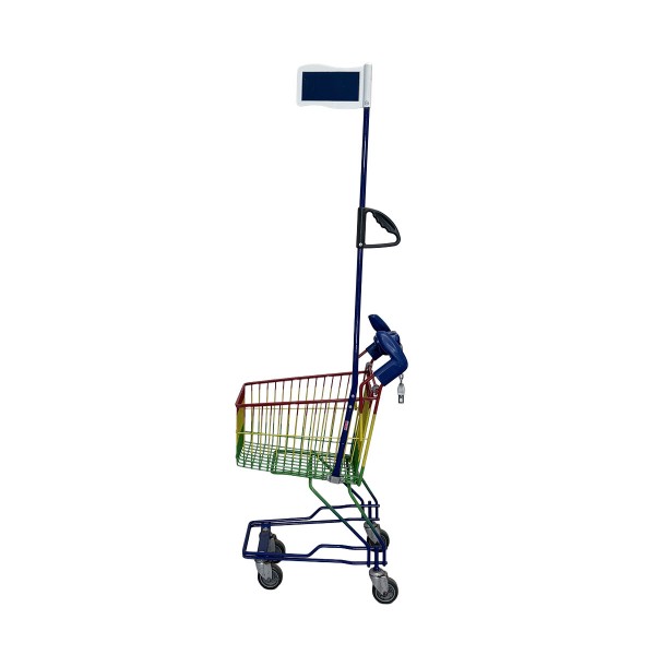 Children's shopping trolley Wanzl DR22 – colorful basket – flag – deposit lock