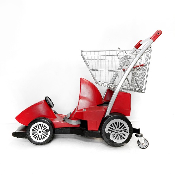 Kindereinkaufswagen - Rennwagen rot
