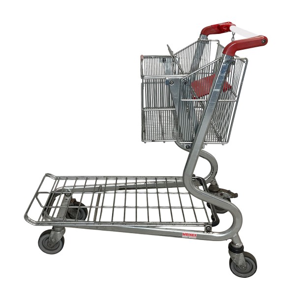 Plattformwagen / Transportwagen WANZL MUC 200 - Kindersitz rot - Pfandschloss