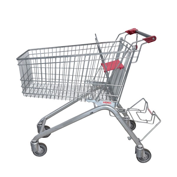 Shopping Cart WANZL ELA130 – Red Child Seat – Deposit Lock – Crate Shelf